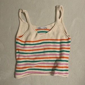 Zara striped knit tank